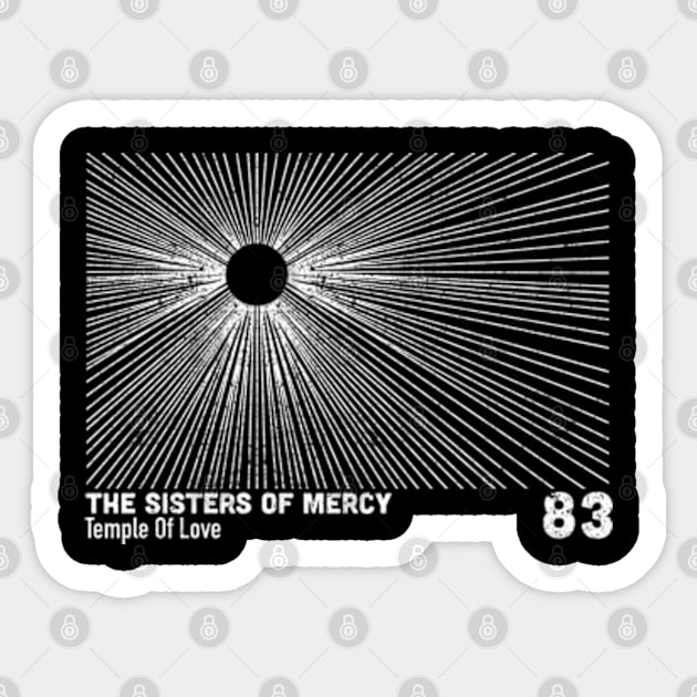 The Sisters of Mercy - Retro 80s Tribute Design Sticker by BlockersPixel